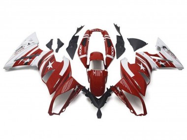 Purchase 2009-2011 Kawasaki Ninja 650 EX650 Motorcycle Fairings - Red White Star Acer Canada