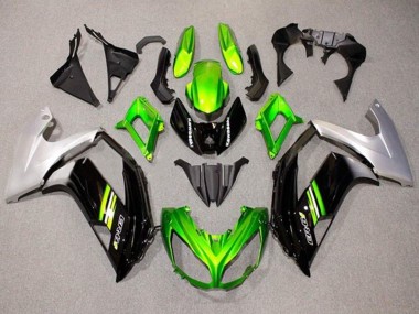 Purchase 2012-2014 Kawasaki Ninja ER6F Motorcycle Fairings - Green Black Silver Canada