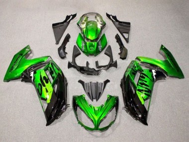Purchase 2012-2016 Kawasaki Ninja 650 EX650 Motorcycle Fairings - Green Glossy Black Canada