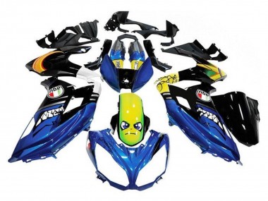 Purchase 2012-2016 Kawasaki Ninja 650 EX650 Motorcycle Fairings - Blue Yellow Shark Canada
