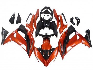 Purchase 2017-2019 Kawasaki Ninja 650 EX650 Motorcycle Fairings - Orange Matte Black Canada