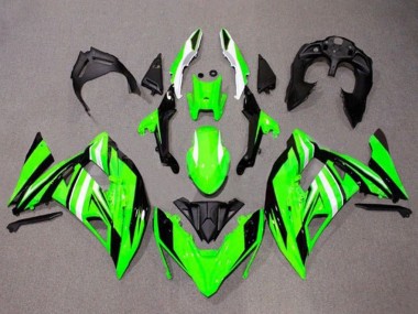 Purchase 2017-2019 Kawasaki Ninja 650 EX650 Motorcycle Fairings - Green White Black Stripe Canada