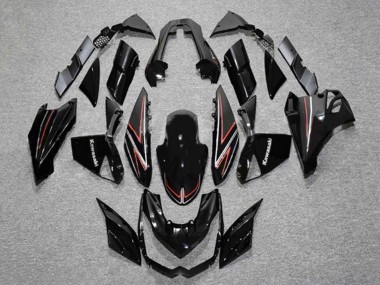 Purchase 2010-2013 Kawasaki Z1000 Motorcycle Fairings - Glossy Black Red Stripe Canada