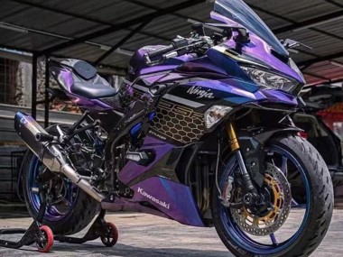 Purchase 2019-2025 Kawasaki ZX25R ZX-25R Motorcycle Fairings - Purple Blue Gold Gradient Honeycomb Canada