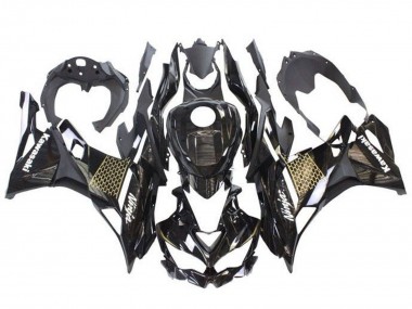Purchase 2019-2025 Kawasaki ZX25R ZX-25R Motorcycle Fairings - Glossy Black Gold White Honeycomb Canada