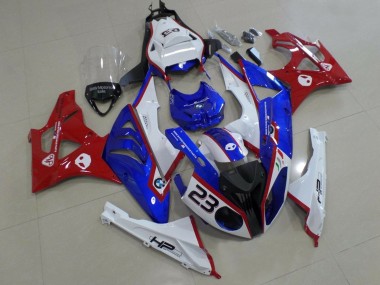 Purchase 2009-2014 BMW S1000RR Motorcycle Fairings - White Red Blue HP Canada