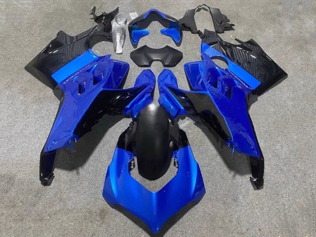 2020-2021 Ducati Panigale V4 V4S Motorcycle Fairings - Blue Glossy Black Canada
