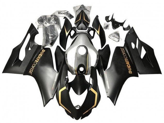 2011-2014 Ducati Panigale 899 Motorcycle Fairings - Matte Black Gold Silver Corse Canada