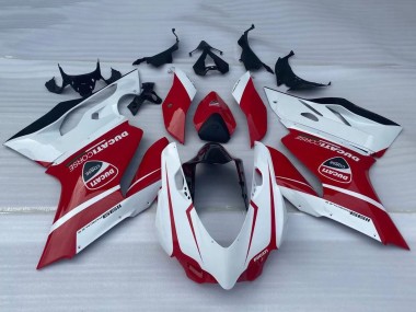Purchase 2011-2014 Ducati Panigale 1199 Motorcycle Fairings - White Red Glossy Black Canada