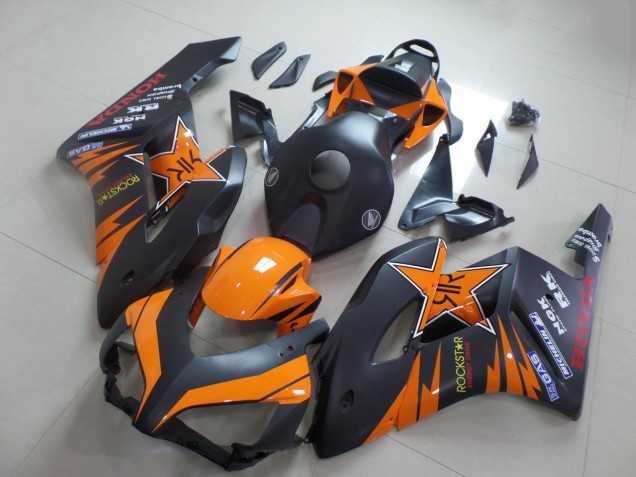 2004-2005 Honda CBR1000RR Motorcycle Fairings - Orange Matte Black Rockstar Canada
