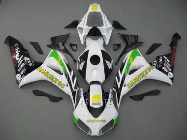 Purchase 2006-2007 Honda CBR1000RR Motorcycle Fairings - White Green Yellow Glossy Black Hannspree Canada