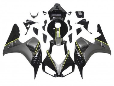 Purchase 2006-2007 Honda CBR1000RR Motorcycle Fairings - Grey Glossy Black Yellow Stripe Canada