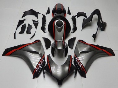 Purchase 2008-2011 Honda CBR1000RR Motorcycle Fairings - Grey Red Glossy Black Stripe Canada