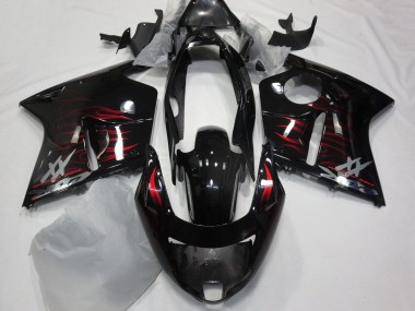 Purchase 1996-2007 Honda CBR1100XX Blackbird Motorcycle Fairing - Glossy Black Red Flame Canada