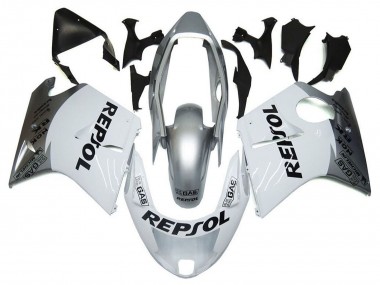 Purchase 1996-2007 Honda CBR1100XX Blackbird Motorcycle Fairings - Silver White Grey Black Repsol Canada
