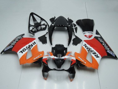 Purchase 2002-2013 Honda VFR 800 Motorcycle Fairings - Orange White Red Glossy Black Repsol Canada