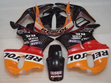 Purchase 1996-1997 Honda CBR900RR 893 Motorcycle Fairings - Orange White Red Glossy Black Repsol Canada
