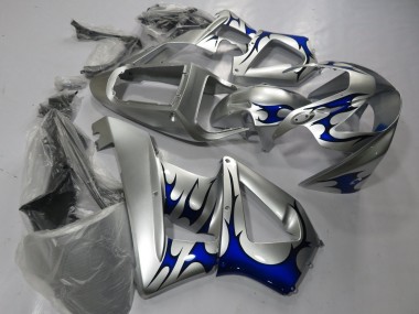 Purchase 2000-2001 Honda CBR900RR 929 Motorcycle Fairings - Silver Blue Tribal Canada
