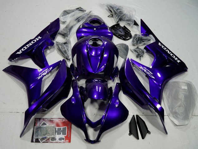 2007-2008 Honda CBR600RR Bike Fairings - Blue Glossy Black Canada
