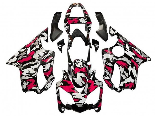 2001-2003 Honda CBR600 F4i Motorcycle Fairings - Black Red Grey Camouflage Canada