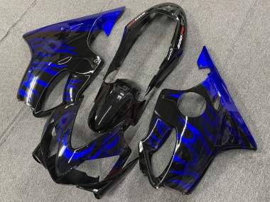 Purchase 2004-2007 Honda CBR600 F4i Motorcycle Fairings - Glossy Black Blue Flame Canada