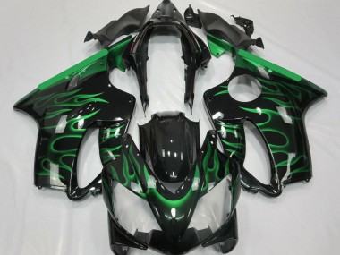 Purchase 2004-2007 Honda CBR600 F4i Motorcycle Fairings - Glossy Black Green Flame Canada