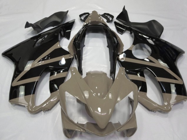 2004-2007 Honda CBR600 F4i Motorcycle Fairings - Taupe Brown Glossy Black Canada