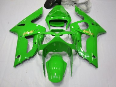 Purchase 2003-2004 Kawasaki ZX6R Motorcycle Fairings - Green Gold Decal Canada