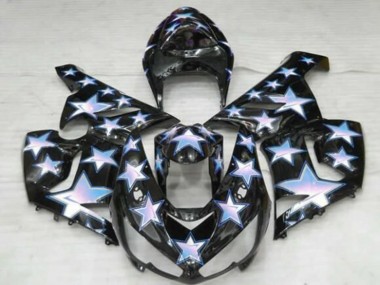 Purchase 2005-2006 Kawasaki ZX6R Motorcycle Fairings - Black Blue White Star Canada