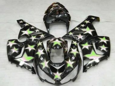 Purchase 2005-2006 Kawasaki ZX6R Motorcycle Fairings - Black Green Star Canada