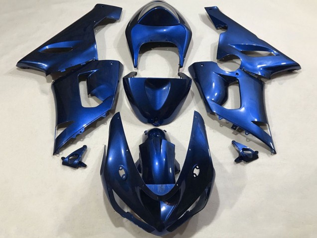 2005-2006 Kawasaki ZX6R Motorcycle Fairings - Blue Canada