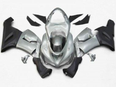Purchase 2005-2006 Kawasaki ZX6R Motorcycle Fairings - Silver Matte Black Canada