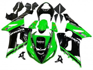 Purchase 2005-2006 Kawasaki ZX6R Motorcycle Fairings - Glossy Black Green White Elf Touch4 Bridgestone Canada