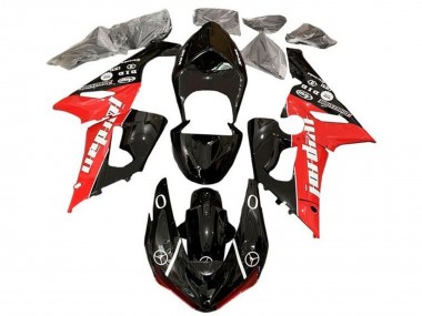 Purchase 2005-2006 Kawasaki ZX6R Motorcycle Fairings - Glossy Black Red White Jordan Canada