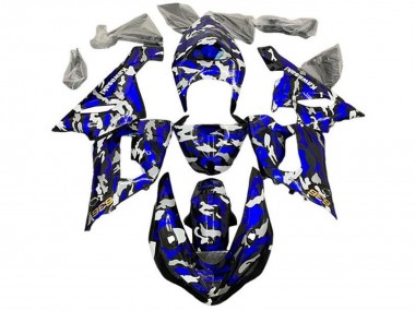 Purchase 2005-2006 Kawasaki ZX6R Motorcycle Fairings - Blue Camouflage Canada