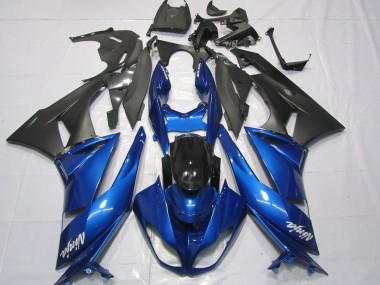 Purchase 2007-2008 Kawasaki ZX6R Motorcycle Fairings - Blue Matte Black White Canada