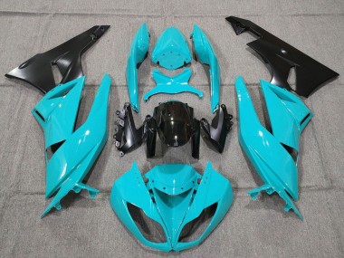 Purchase 2007-2008 Kawasaki ZX6R Motorcycle Fairings - Turquoise Blue Black Matte Black Canada