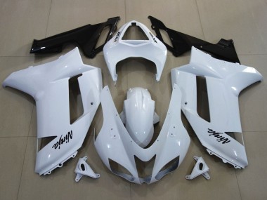Purchase 2007-2008 Kawasaki ZX6R Motorcycle Fairings - White Black Canada