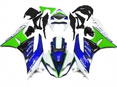 Purchase 2007-2008 Kawasaki ZX6R Motorcycle Fairings - White Blue Green Black Canada