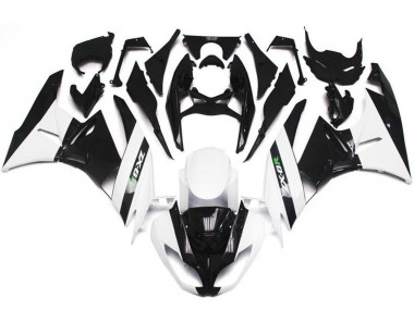 Purchase 2009-2012 Kawasaki ZX6R Motorcycle Fairings - White Glossy Black Canada