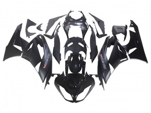 2009-2012 Kawasaki ZX6R Motorcycle Fairing Kits - Glossy Black Matte Black Canada