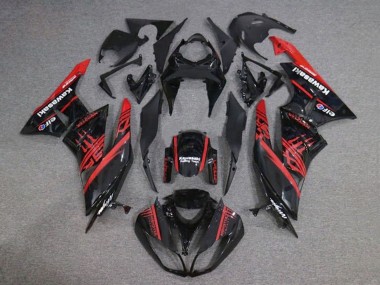 Purchase 2009-2012 Kawasaki ZX6R Motorcycle Fairings - Glossy Black Red Monster Canada