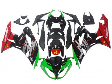 Purchase 2009-2012 Kawasaki ZX6R Motorcycle Fairings - Green Glossy Black Red Canada