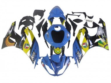 Purchase 2009-2012 Kawasaki ZX6R Motorcycle Fairings - Blue Yellow Shark Canada