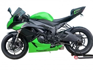 Purchase 2009-2012 Kawasaki ZX6R Motorcycle Fairings - Green Matte Black Canada