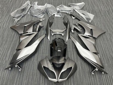 Purchase 2009-2012 Kawasaki ZX6R Motorcycle Fairings - Matte Silver Black Canada
