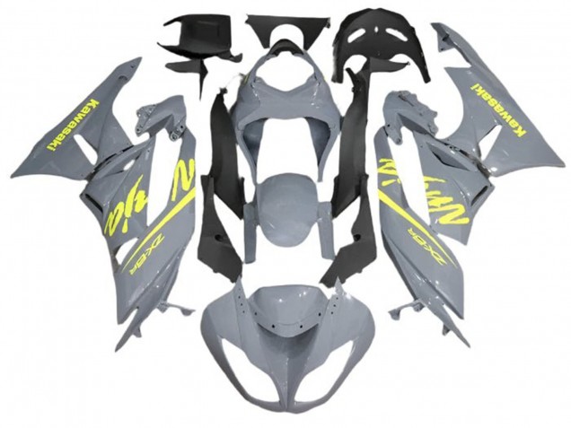 2009-2012 Kawasaki ZX6R Motorcycle Fairings - Nardo Grey Yellow Canada