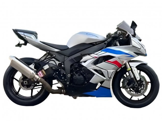 2009-2012 Kawasaki ZX6R Motorcycle Fairings - White Blue Red Black Canada
