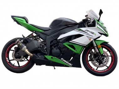 Purchase 2009-2012 Kawasaki ZX6R Motorcycle Fairings - White Green Black Canada