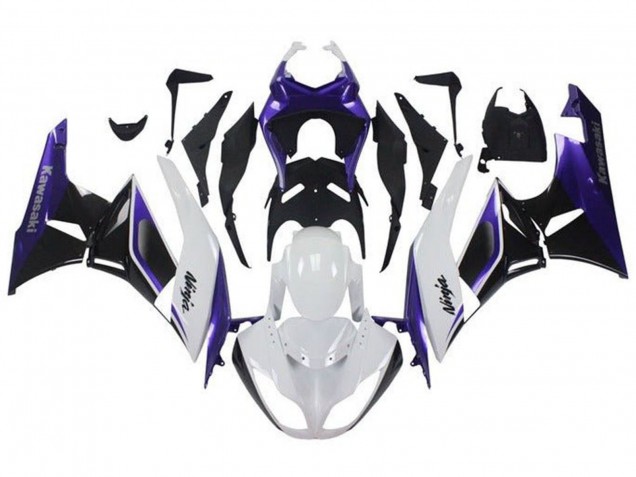 2009-2012 Kawasaki ZX6R Motorcycle Fairings - Purple White Black Canada